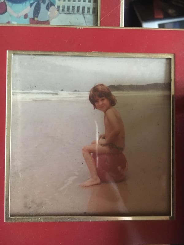 Garratt aged 5 on Suffork Park beach Garratt aged 5 on Suffork Park beach